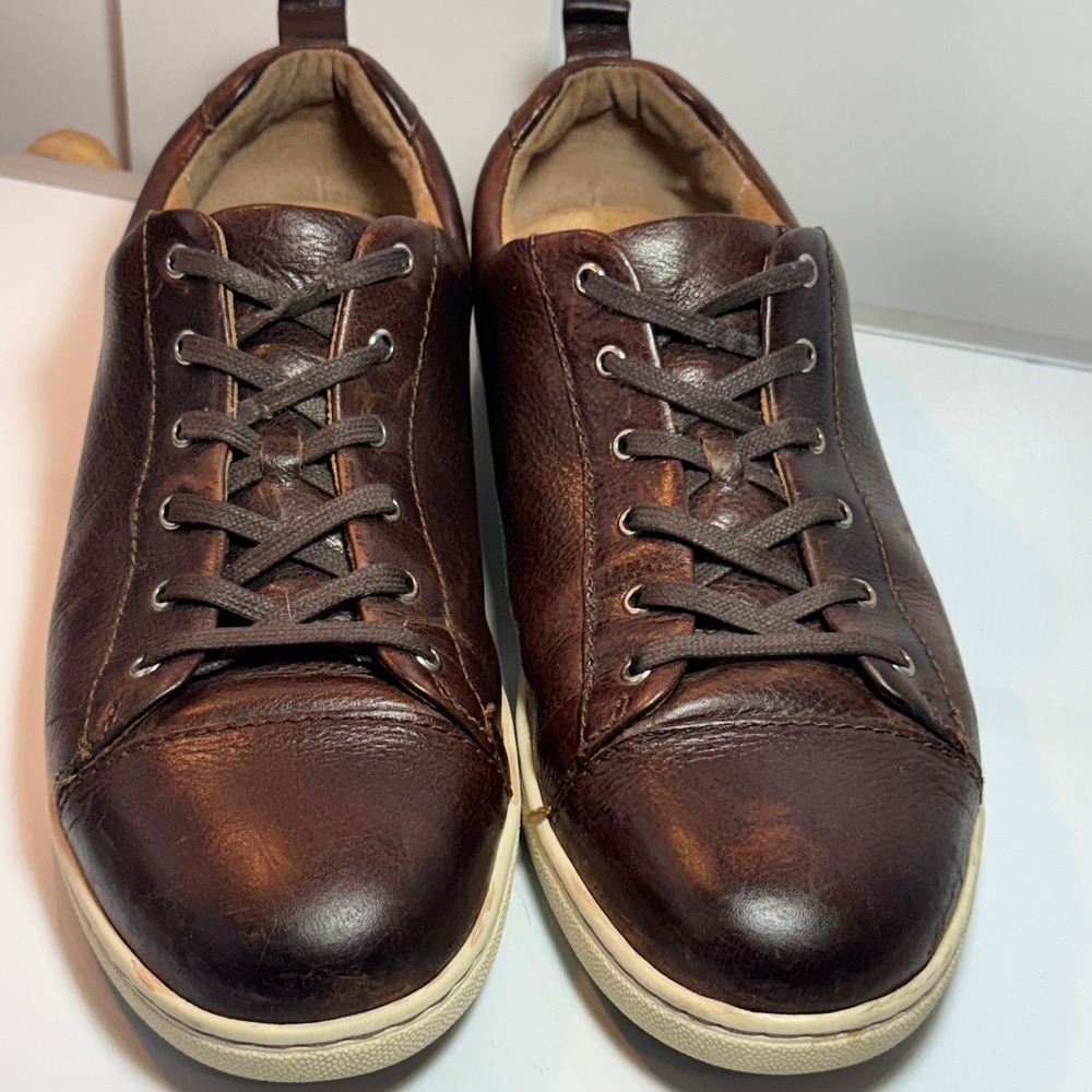 Born Brown Leather Lace Up Casual Sneakers Shoes Men Size‎ 13 M
